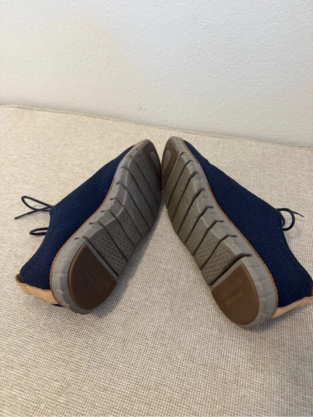 Men's Cole Haan Navy Knit Lace-Up Casual Shoes